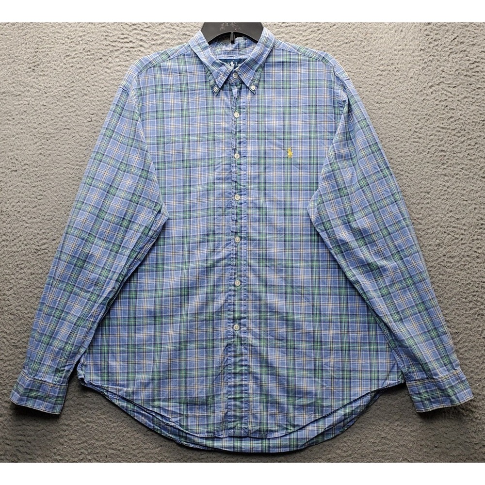 Ralph Lauren Shirt Mens XL Multicolor Plaid Classic Fit Long Sleeve Button Down